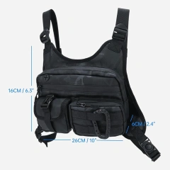 Outdoor Sports Chest Bag for Men Sports Utility Tactical Chest Pack Large Capacity Lightweight Tactical Vest Customized Multi-functional Tactical Pouch Bags Chest Rig Training Tactical Chest Rig Heavy Duty Chest Rig for Tactical