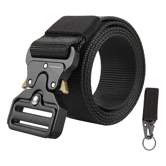 Breathable Men's Multifunctional Tactical Belt Heavy Duty Webbing Belts Adjustable Style Nylon Belts  Men Casual Golf Web Belt Jeans with Automatic Adjustable Buckle Tactical Nylon Men Waist Belt