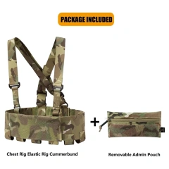 Good Quality Tactical Chest Rig Bag for Outdoor Elastic Tactical Chest Rig with Mag Pouch Tactical Vest Chest Rig Tactical Gear Chest Rig Camouflage Tactical Hunting Vest with Multi-pockets Good Quality Tactical Chest Vest Rig
