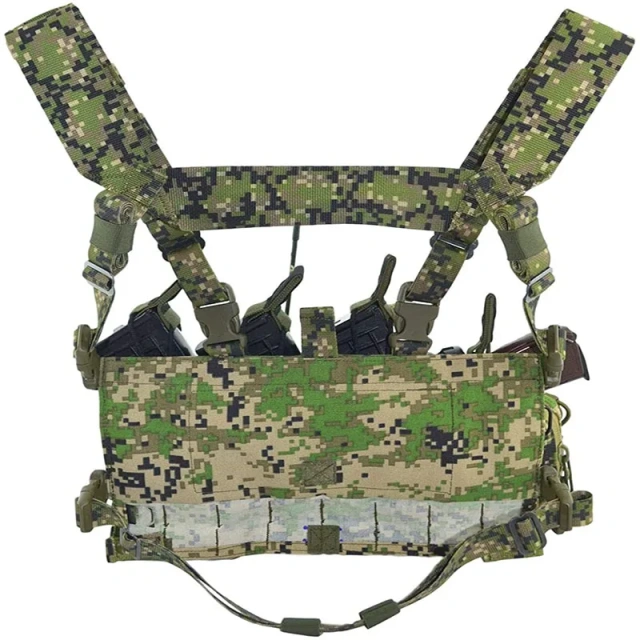 Training Molle Chest Rig Wagner Russian Durable Vest  Training Vest Adjustable Quick Release Modular Splash-Proof Training Vest for Breathable Paintball Outdoor Training Training Vest Assault Training Vest Ultra-Light Breathable for Outdoor Sports