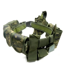 Wear-resistant Outdoors Security Training Multi Functional Belt Multifunctional Security Camouflage Waist Belt  Lightweight Camping Outdoor Premium Adjustable Camping Tactical Duty Belt Premium Multifunctional Utility Belt With Pouches