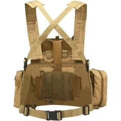 Hot Selling Tactical Vest Outdoor Adjustable Tactical Chest Rig with Pouches Training Chest Rig for Hunting High Quality Camouflage Tactical Vest Chest Rig With Mag Pouch Multi-function Molle Tactical Chest Rig Vest