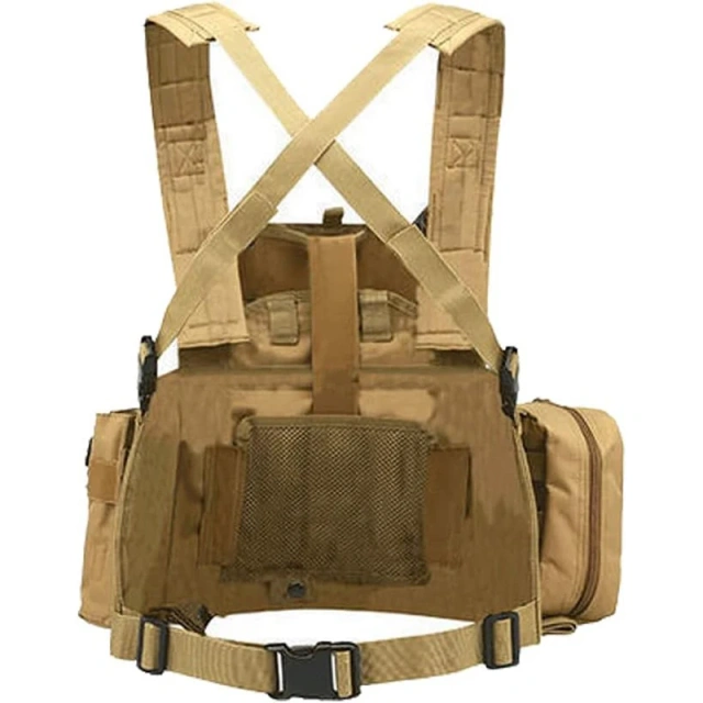 Hot Selling Tactical Vest Outdoor Adjustable Tactical Chest Rig with Pouches Training Chest Rig for Hunting High Quality Camouflage Tactical Vest Chest Rig With Mag Pouch Multi-function Molle Tactical Chest Rig Vest
