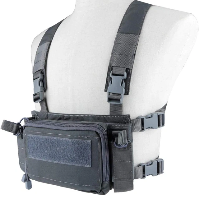 Customized Good Quality Camouflage Tactical Vest Outdoor Tactical Vest for Hunting Heavy Duty Tactical Chest Rig Customized Outdoor Chest Rig Tactical Vest for Training Camouflage Hunting Molle Mag Pouches Tactical Chest Rig Bag