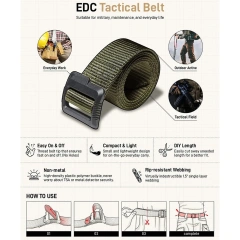 Adjustable Training Fashionable Tactical Belt Heavy Duty Webbing Quick-Release Buckle Multifunctional Tactical Belt  Adjustable Double-layer nylon Tactical Belt Premium Quick Release Rigger Heavy Duty Belts for Men Security Duty Equipment