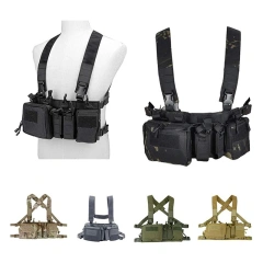 Wholesale Outdoor Tactical Camouflage Chest Rig for Training Tactical Molle Chest Rig Camouflage Tactical Chest Rig Vest Camouflage Tactical Chest Rig Vest Outdoors Tactical Chest Rig Quick Release Training Vest Tactical Chest Rig