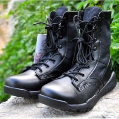 Men Tactical Boots High Quality Men Breathable Oxford Light Soft Desert wear-resistant Shoes Men's Ankle Boot Knee-high Boots Durable Oxford Outdoor Tactical Boots Shoes Training Men Outdoor Work Camping Anti-wear  Tactical Hiking Fishing Hunting Boots