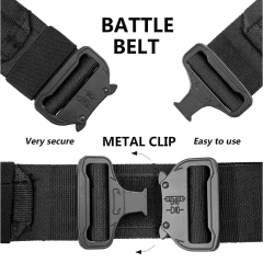 Upgrade Double Adjustment Tactical Belt Sport Enthusiasts Detachable Tactical Duty Belts Utility Belts with Accessories Pouches  Lightweight sport enthusiasts Mountaineering Tactical Belt with Quick Draw Holster Medical Bag Paintball Hunting Tactical Belt