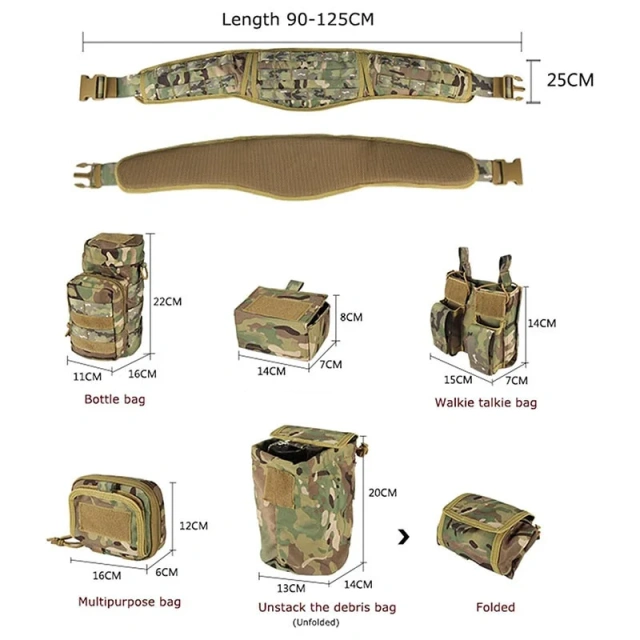 Wholesale High Duty Outdoor Durable Multifunctional Tactical Belt Breathable Duty Belt Quick Release Adjustable Utility Belt  Wholesale Durable Versatile sport outdoor enthusiasts Security Modular Equipment System Molded Duty Belt Tactical Utility Belt