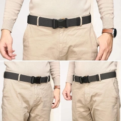 Wear-resistant Durable Hiking Hunting Pants Tactical Belt Stretch Nylon Web Quick Release Work Tactical Belt  Adjustable Training Tactical Belts Nylon Web Belt Wear-resistant Lightweight Heavy Duty Metal Buckle Tactical Belts