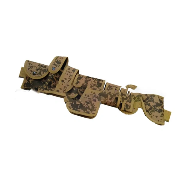 Wear-resistant Camouflage Nylon Oxford Cloth Plastic Buckle Multifunctional Security Belt for Duty Training Belt  Outdoor Multifunctional Security Duty Equipment Quick-release Buckle Detachable Tactical Belt with Accessories Duty Belts