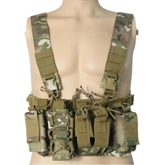 Customized Outdoor Hunting Training Vest Chest Rig Heavy Duty Tactical Rig Vest with Mag Pouch Tactical Chest Vest Rig Top Selling Tactical Accessories Camouflage Chest Rig Multipurpose Tactical Chest Rig Outdoor Soft Tactical Chest Rigs