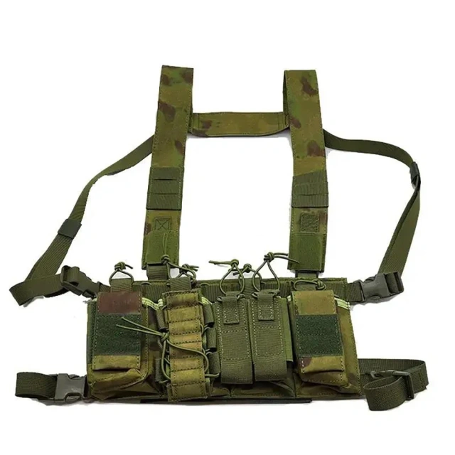Hunting Accessories Harness Tactical Rig Vest Heavy Duty Camo Tactical Rig Multipurpose Tactical Chest Rig military Tactical Equipment Chest Rig Heavy Duty Tactical Vest Safety Chest Rig Outdoor Training Rig