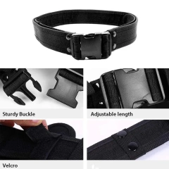 Wholesale Multifunctional Wear-resistant Tactical Security Duty Belts Holster Flashlight Pouch Sets Utility Kit Belt Duty Belt  Durable Wear-resistant Lightweight Sports Tactical Belt Adjustable Training Quick Release Nylon Belt