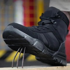 Work Protective Oxford Shoes Men's Safety Shoes Comfortable Anti-smashing Stab Tactical Sports boot Men's Work Winter Boots Durable Tactical Oxford Boots Desert Boots Outdoor Hiking Boots Ankle Shoes wear-resistant Tactical Men Work Shoes