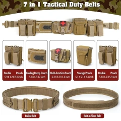 Modular Sport Enthusiasts High Density Material Quick Release Tactical Heavy Duty Belt High Density Material Tactical Belt  Wholesale Multifunctional Adjustable Modular Equipment Tactical Belt Adjustable Premium Duty Belt Quick-Release with Pouches