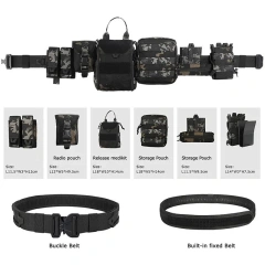 Wholesale Multifunctional Adjustable Modular Equipment Tactical Belt Adjustable Premium Duty Belt Quick-Release with Pouches  Adjustable multifunctional Training Tactical Belt Large Size Nylon Web Belt with Heavy Duty Quick Release Buckle