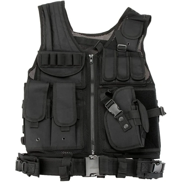 Wholesale Durable High Quality Adjustable Assault Training Vest Outdoors Durable Breathable Wear-resistant Tactical Vest  Assault Sport Vest for Hunting Training outdoors Breathable stab-proof Sports Training vest