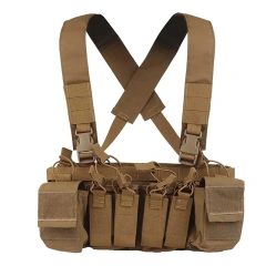 Hot Selling Lightweight Tactics Chest Rig with Mag Pouch Multifunctional Tactical Modular Vest Tactical Carry Chest Rig military Outdoor Camouflage Chest Rig Sports Tactical Molle Vest Pouch Bag Carrier Tactical Camo Chest Rig