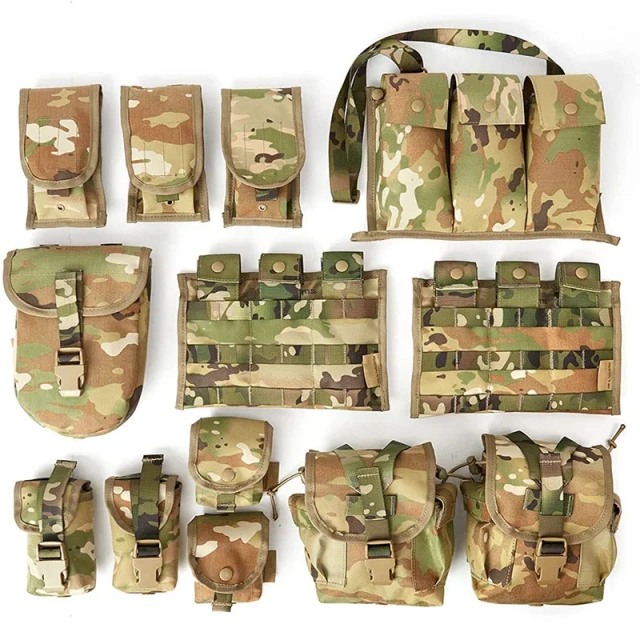 MOLLE Training Vest with Outer Pouches Durable Backpack and Hydration Pack Multicam Camo  Lightweight Training outdoors Breathable Vest Adjustable Paintball Vest with Removable Pouch  Oversized Training Vest Adjustable Breathable Assault Training Vest wi