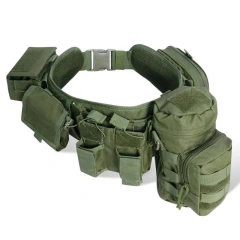 Tactical Belt Waist Pack Set Multifunctional New Style Custom Outdoor Training Quick Buckle Pouch Tactical Belt for Men  Wholesale Ratchet Nylon Tactical Belt with Automatic Slide Buckle Adjustable Wear-resistant Lightweight Tactical Belt