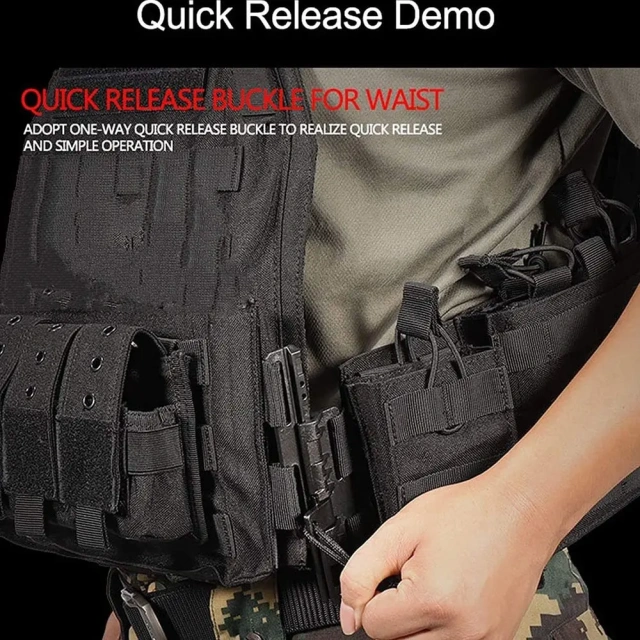 High Quality Youth Adjustable Adults Stab-proof Training Vest Men Quick Release Outdoors Thickened Breathable Vest  high-quality Durable Training Vest with Outer Pouches Assault Backpack and Hydration Pack