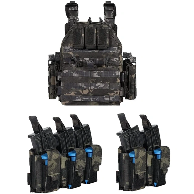 Training Quick Release Vest Double Triple Pouch Vest  Training Duty Equipment Hunting Vest Adjustable Training durable outdoors security Training vest  Lightweight Wear-resistant stab-proof Sports Training vest outdoors Breathable Training Vest