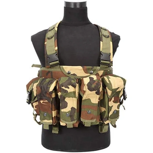 Customized Tactical Chest Rig Harness Outdoor Tactical Camouflage Chest Rig Heavy Duty Tactical Pouches Chest Rig Tactical Molle Pouch Rig Chest Heavy Duty Tactical Chest Harness Vest Outdoor Protective Hunting Vest Rig