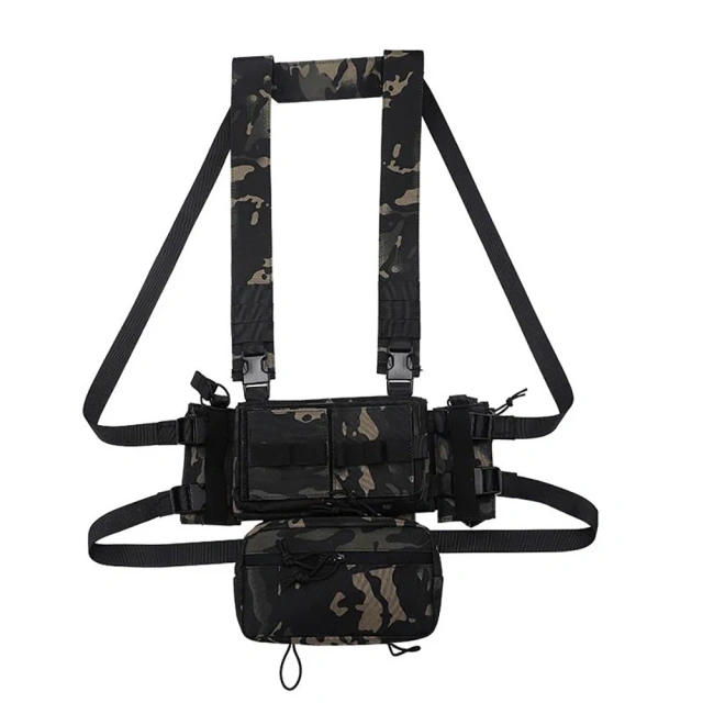 Tactical Micro Chest Rig High Quality Hunting Tactical Vest with Magazine Pouch Hanging Tactical Chest Rig  Heavy Duty Tactical Chest Rig Vest Adjustable Outdoor Tactical Vest Chest Rig with Pouches Tactical Molle Chest Rig