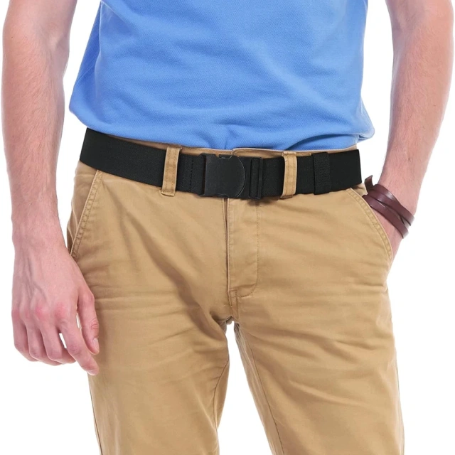 Men Sports Elastic Stretch Belt Unisex Adventure Web Belt Women Men with Non-Metal Buckle Adjustable Tactical Belt  High Quality Men Adjustable Tactical Training Belt Elastic Stretch Duty Riggers multifunctional Metal Buckle Belt