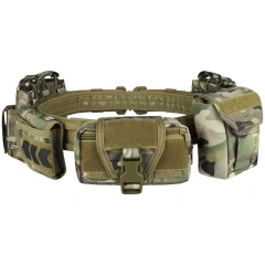 High Duty Men Adjustable Tactical Heavy Duty Belts High Density Material Utility Belt with Pouches Security Duty Equipment  Wholesale Casual Durable Tactical Men's Nylon Water-Resistant Duty Belt Fashionable Tactical Belt