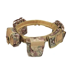Practical High Density Material Tactical Belt Outdoor Multifunctional Detachable Adjustable Belt Set for Tactical  Wholesale Elastic Belts Men Stretch Canvas Belt Durable Plastic Buckle Work Travel Sports Trim Waist Canvas Belt