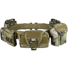 Quick-release Buckle Adjustable Tactical Belt with Accessories Camping and Everyday Use Mountaineering High Duty Belts  Mountaineering Versatile Security Tactical Modular Equipment System Molded Duty Belt Set Work Hunting Training Tactical Belts