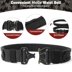 Premium Multifunctional Camping and Everyday Use Quick-release Buckle Waist Belt Quick Release Tactical Heavy Duty Belt   Adjustable Strap Security Duty Equipment high density Material Tactical Belt Multifunctional Quick-release Buckle Duty Belt