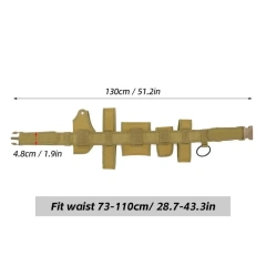 Adjustable Heavy Duty Utility Belt Quick-Release Belts with Pouch for Tactical Security Tactical Accessory Security Belt  Durable Wear-resistant Hiking Rigger Nylon Web Work Belt with Heavy Duty Quick Release Buckle Tactical Belt