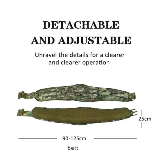 Tactical Belt Waist Pack Set Multifunctional New Style Custom Outdoor Training Quick Buckle Pouch Tactical Belt for Men  Wholesale Ratchet Nylon Tactical Belt with Automatic Slide Buckle Adjustable Wear-resistant Lightweight Tactical Belt