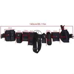 Adjustable Strap Mountaineering Waist Belt with Multiple Compartments Adjustable for Hiking Camping Tactical Waist Belt  Wear-resistant Ratchet Belts Men Nylon Web Casual Belt with Automatic Buckle Adjustable Golf Tactical Nylon Belt