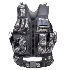 Mesh Breathable Wear-resistant Vest Adjustable Durable Training Uniform with Detachable Belt & Holster Training Vest  Breathable Right Hand Training Vest Men Workout Adjustable sports equipment Vest