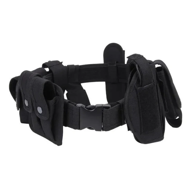 Multifunctional Security Training Belts Outdoor Tactical Training Utility Kit Duty Practical Belt with Pouch Supplies  Wear-resistant Lightweight Tactical Web Belt Casual Nylon Webbing with No Metal Buckle Tactical Training Web Belt
