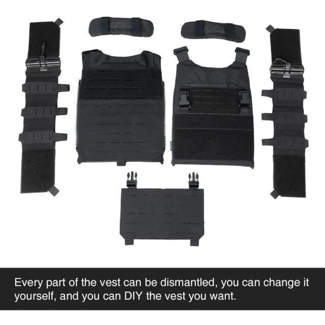 Customized Outdoors Durable Tactical Vest for Hunting Breathable Training Vest High Quality Hunting Wear-resistant Training Vest  Training Vest Breathable Security Adjustable Training durable outdoors security Training vest