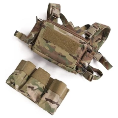 Outdoor Tactical Micro Chest Vest Heavy Duty Tactical Backpack Vest for Hunting Multi-functional Tactical Chest Rig Wholesale Tactical Quick Release Chest Rig Vest High Quality Tactical Mole Vest Chest Rig Tactical Hunting Vest Bag