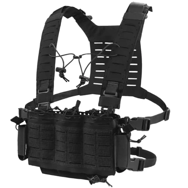 Tactical Equipment Chest Rig Tactical MOLLE Micro Vest with Mag Pouch Adjustable Camo Harness Tactical Vest Camo Gear Hunting Tactical Chest Vest Chest Rig with Mag Pouch Outdoor Training Tactical Vest Chest Rig