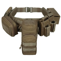 High Quality Mountaineering Outdoor Wear-resistant Sport Enthusiasts Tactical Belt Outdoor Security Duty Equipment Duty Belt  Outdoor practical Tactical Multifunctional Security Training Belt Versatile Modular Equipment System Holster with Pouches