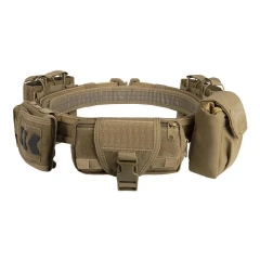 Durable Wholesale Hunting Equipment System Tactical Men Belt Waist Support Security Duty Wear-resistant Tactical Utility Belt  Mountaineering high density Material Outdoor Sports Equipment Hunting practical Tactical Belt with Pouches Tactical Belt