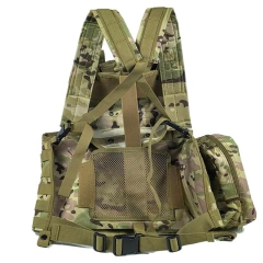 Heavy Duty Tactical Chest Rig Vest Adjustable Outdoor Tactical Vest Chest Rig with Pouches Tactical Molle Chest Rig Hot Selling Tactical Gear Chest Rig Tactical Micro Chest Rig Heavy Duty Tactical Chest Rig Vest for Outdoor