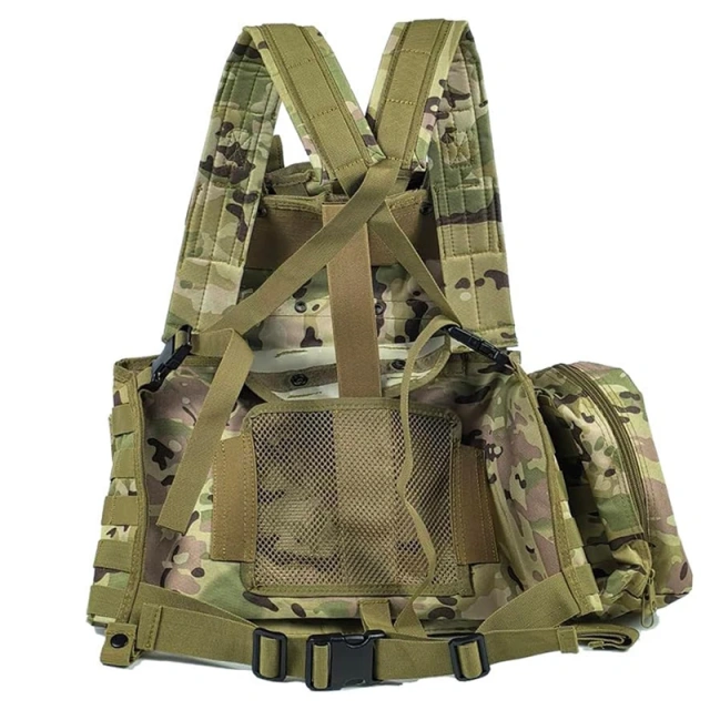 Heavy Duty Tactical Chest Rig Vest Adjustable Outdoor Tactical Vest Chest Rig with Pouches Tactical Molle Chest Rig Hot Selling Tactical Gear Chest Rig Tactical Micro Chest Rig Heavy Duty Tactical Chest Rig Vest for Outdoor