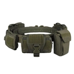 Multifunctional Tactic Waist Belt Adjustable Tactical Belt with Detachable Pouch Quick Release Buckle for Outdoor Activities  Adjustable Training Tactical multifunctional Wear-resistant Belt Fully Canvas Web Belt with Flip Top Buckle