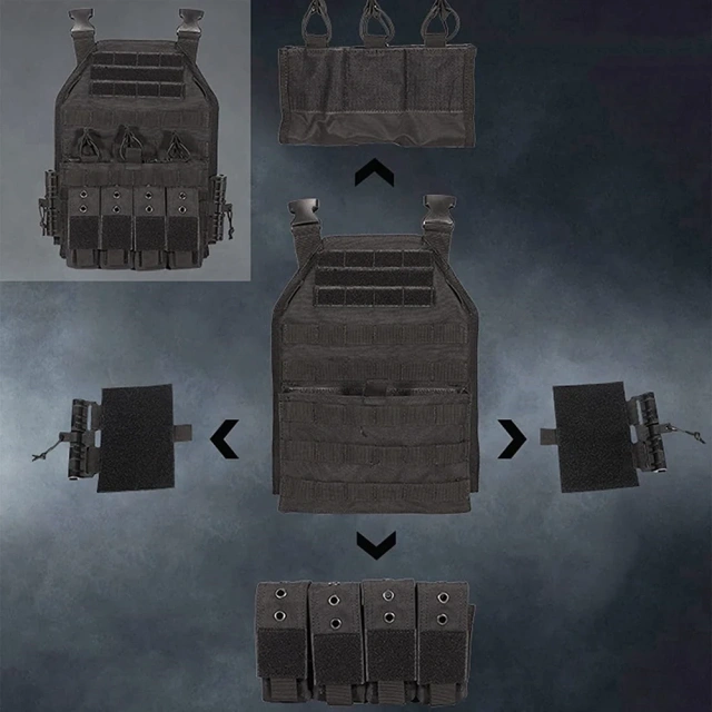 Adjustable Detachable Tactical Training Vest Lightweight Assault Training Vest Breathable Tactical Vest for Outdoorhigh-quality Training Vest Lightweight Camouflage Loaded Vest sports equipment Training Vest