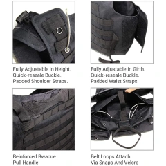 Durable Wholesale Tactical Training Vest High Quality Breathable Hunting Vest for Outdoor Adjustable Tactical Vest  Polyester Adjustable Sports Vest 600D Encryption Lightweight Assault Vest  Games Training
