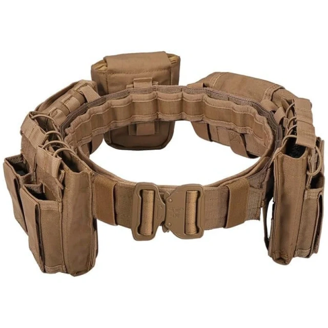Premium Durable Tactical Belt with Quick Release Accessory Pouches Detachable and Adjustable Duty Belt with Heavy-duty Buckle  Breathable Men Casual Adventure Ranger Belts Heavy Duty Elastic Webbing Non-Metal Travel Friendly Buckle Tactical Belt